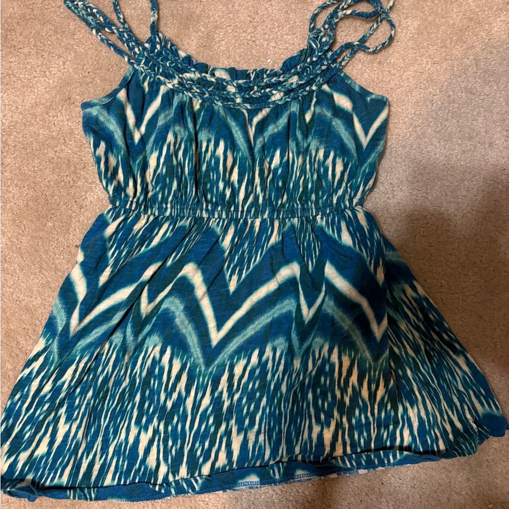 Blue and White Patterned shirt